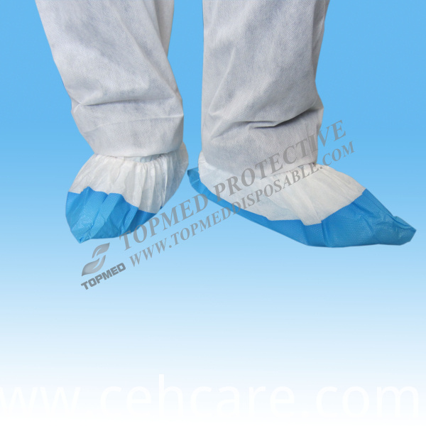Nonwoven Shoe Cover with Non-Slip DOT Sole (TS01B)